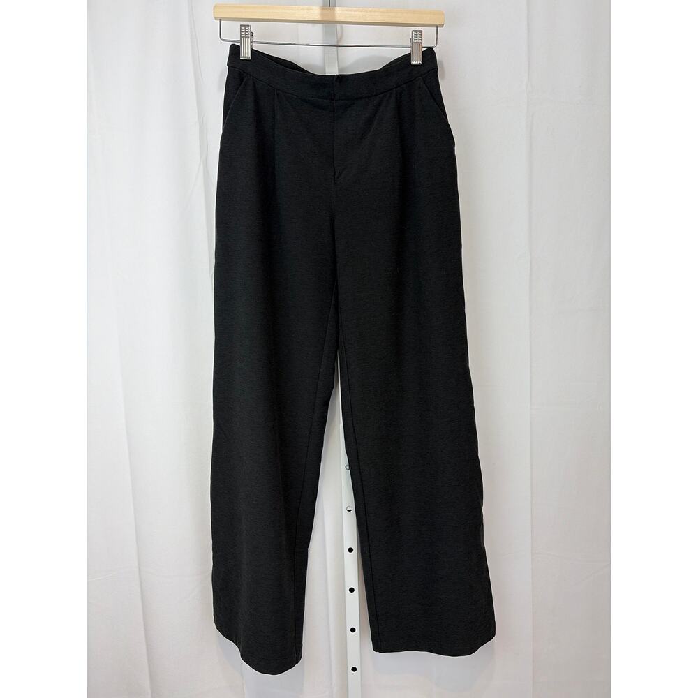 VUORI Elevation Trouser VW4089 Wide Leg Pleated Pants Heather Gray Black Size S